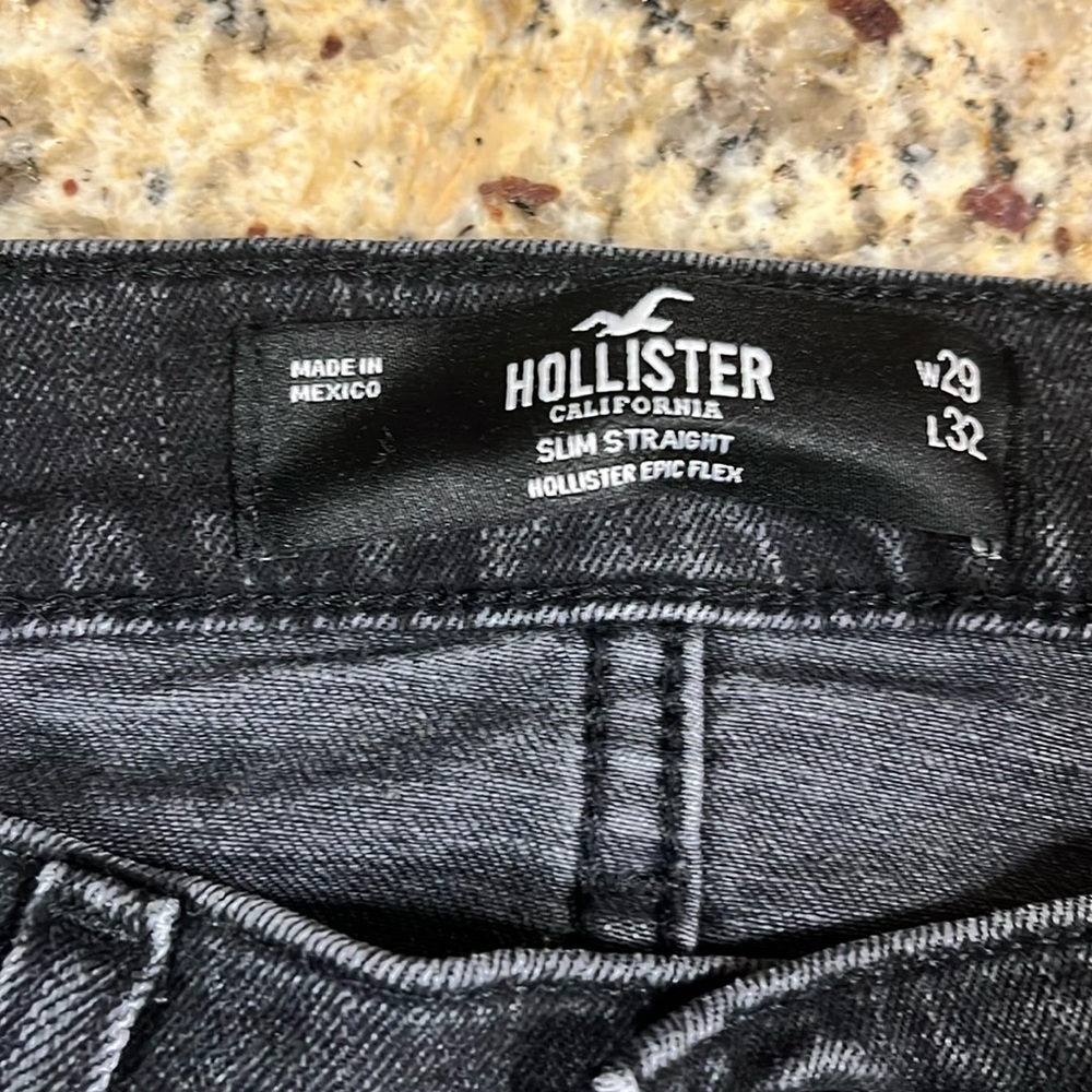 Hollister lightly distressed black Jeans